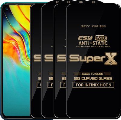 Qyist Edge To Edge Tempered Glass for INFINIX HOT 9(Pack of 4)