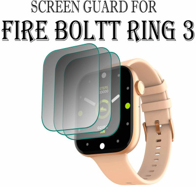 hirdesh Edge To Edge Screen Guard for Fire-Boltt Ring 3 1.8 INCH(Pack of 3)