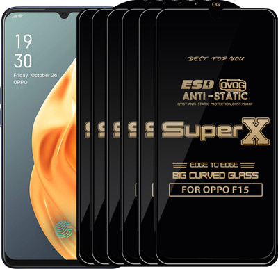 Qyist Edge To Edge Tempered Glass for OPPO F15(Pack of 6)