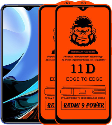 Xester Edge To Edge Tempered Glass for REDMI 9 POWER(Pack of 2)