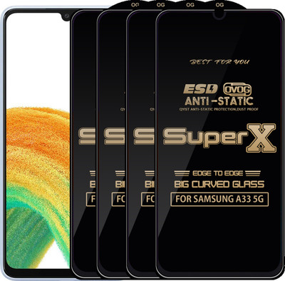 Qyist Edge To Edge Tempered Glass for SAMSUNG A33 5G(Pack of 4)