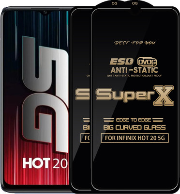 Qyist Edge To Edge Tempered Glass for INFINIX HOT 20 5G(Pack of 2)