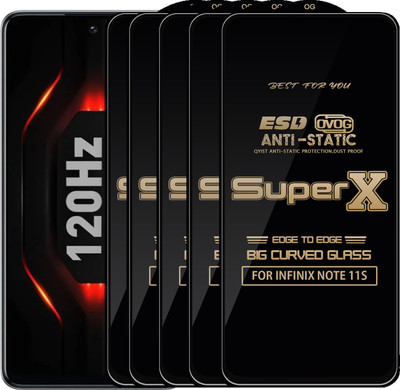 Qyist Edge To Edge Tempered Glass for INFINIX NOTE 11S(Pack of 5)