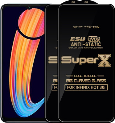 Qyist Edge To Edge Tempered Glass for INFINIX HOT 30i(Pack of 2)