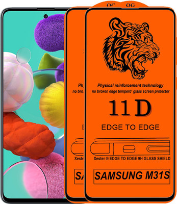 Xester Edge To Edge Tempered Glass for Samsung Galaxy M31S(Pack of 2)
