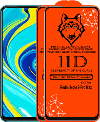 CRodible Edge To Edge Tempered Glass for Redmi Note 9 Pro Max(Pack of 2)