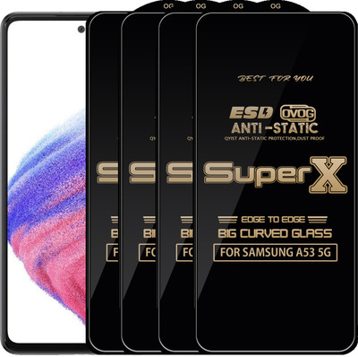 Qyist Edge To Edge Tempered Glass for SAMSUNG A53 5G(Pack of 4)