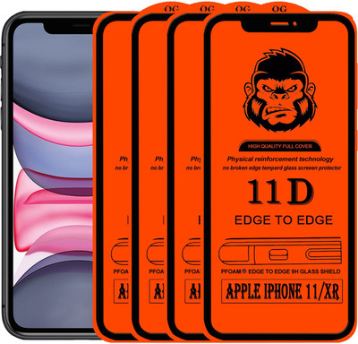 Xester Edge To Edge Tempered Glass for Apple iPhone XR(Pack of 4)