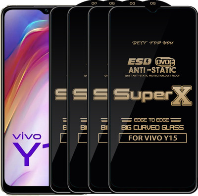 Qyist Edge To Edge Tempered Glass for VIVO Y16(Pack of 4)