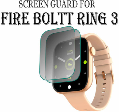 hirdesh Edge To Edge Tempered Glass for Fire-Boltt Ring 3 1.8 INCH(Pack of 2)
