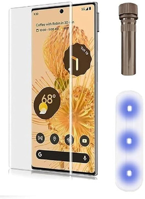 YOUTH MOBI Tempered Glass Guard for SPCORE UV Tempered Glass For Google Pixel 6 Pro 5G Advanced Border-Less Full Edge To Edge UV Screen Protector (With Installation Kit) For Cellphone(Pack of 1)