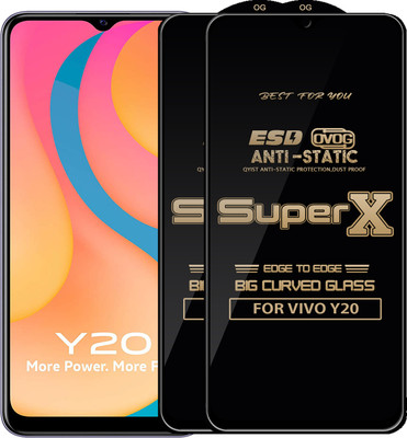 Qyist Edge To Edge Tempered Glass for VIVO Y20(Pack of 2)
