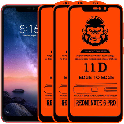 Xester Edge To Edge Tempered Glass for Mi Redmi Note 6 Pro(Pack of 3)