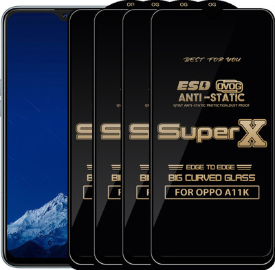 Qyist Edge To Edge Tempered Glass for OPPO A11K(Pack of 4)