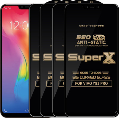 Qyist Edge To Edge Tempered Glass for VIVO Y83 PRO(Pack of 4)