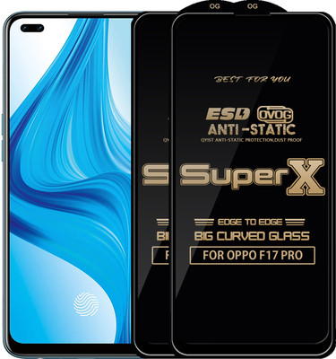 Qyist Edge To Edge Tempered Glass for OPPO F17 PRO(Pack of 2)