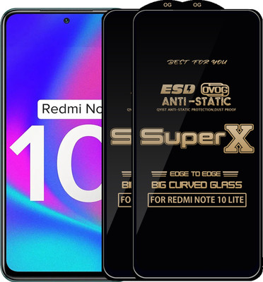 Qyist Edge To Edge Tempered Glass for REDMI NOTE 10 LITE(Pack of 2)