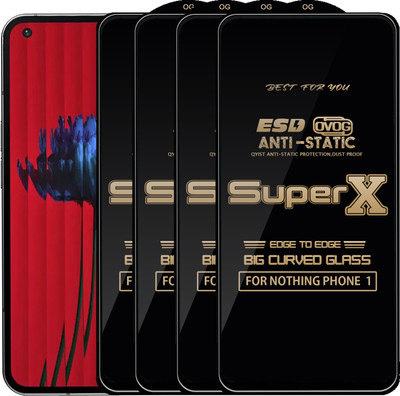 Qyist Edge To Edge Tempered Glass for NOTHING PHONE 1(Pack of 4)