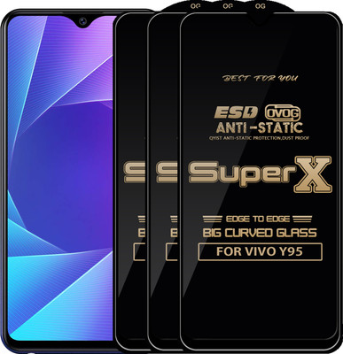 Qyist Edge To Edge Tempered Glass for VIVO Y95(Pack of 3)