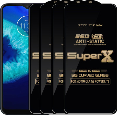Qyist Edge To Edge Tempered Glass for MOTOROLA G8 POWER LITE(Pack of 4)