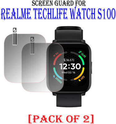 hirdesh Tempered Glass Guard for Realme Techlife Watch S100(Pack of 2)