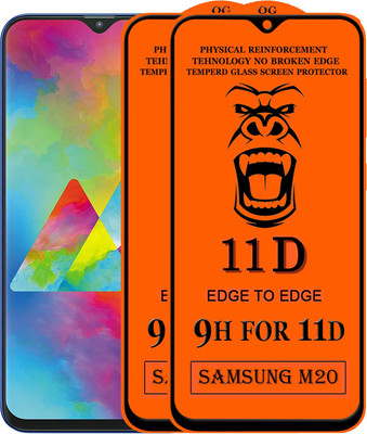 Xester Edge To Edge Tempered Glass for Samsung Galaxy M20(Pack of 2)