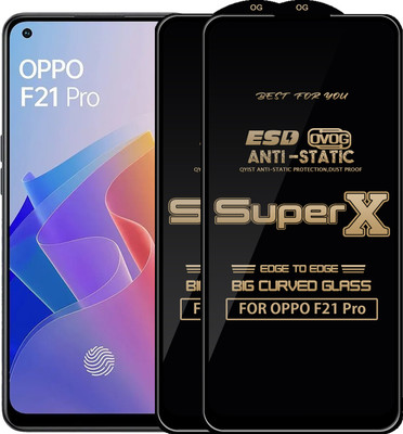 Qyist Edge To Edge Tempered Glass for OPPO F21 Pro(Pack of 2)