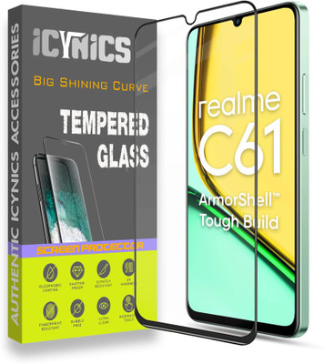 ICYNICS Edge To Edge Tempered Glass for POCO C61(Pack of 1)