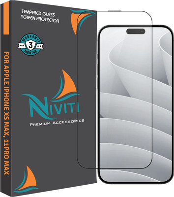 Niviti Edge To Edge Tempered Glass for Apple iPhone XS Max, 11 PRO MAX With Installation Kit(Pack of 1)