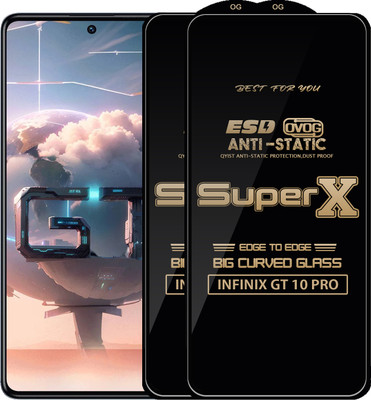 Qyist Edge To Edge Tempered Glass for INFINIX GT 10 PRO(Pack of 2)