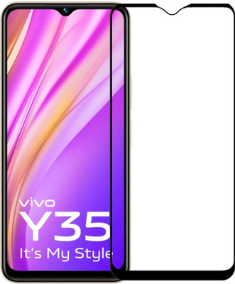 DMJHP Edge To Edge Tempered Glass for vivo Y35(Pack of 1)