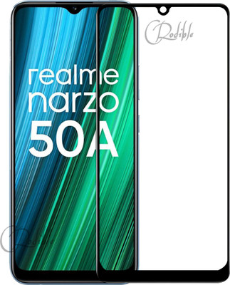 CRodible Edge To Edge Tempered Glass for Realme Narzo 50A(Pack of 1)