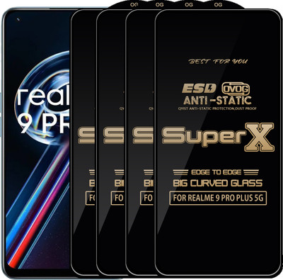 Qyist Edge To Edge Tempered Glass for REALME 9 PRO PLUS 5G(Pack of 4)