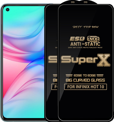 Qyist Edge To Edge Tempered Glass for INFINIX HOT 10(Pack of 2)