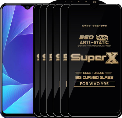 Qyist Edge To Edge Tempered Glass for VIVO Y95(Pack of 6)