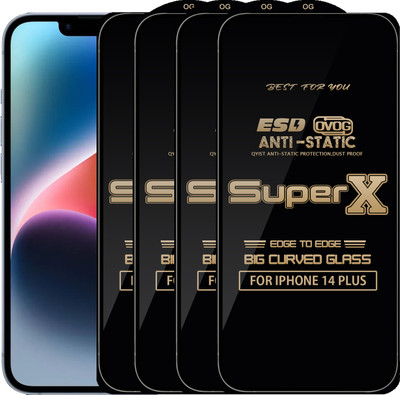Qyist Edge To Edge Tempered Glass for IPHONE 14 PLUS(Pack of 4)