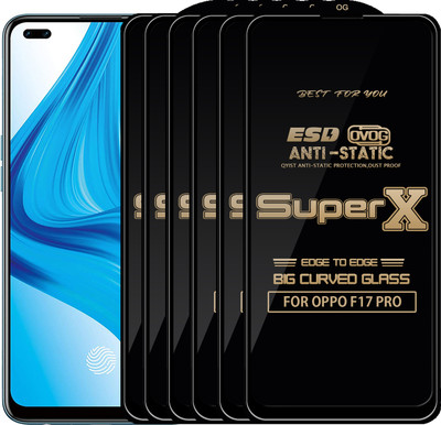 Qyist Edge To Edge Tempered Glass for OPPO F17 PRO(Pack of 6)