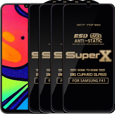 Qyist Edge To Edge Tempered Glass for SAMSUNG F41(Pack of 4)