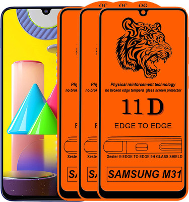 Xester Edge To Edge Tempered Glass for Samsung Galaxy M31(Pack of 3)