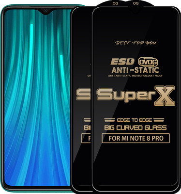 Qyist Edge To Edge Tempered Glass for MI NOTE 8 PRO(Pack of 2)