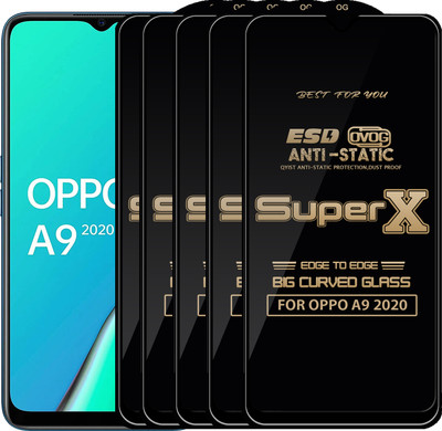 Qyist Edge To Edge Tempered Glass for OPPO A9 2020(Pack of 5)
