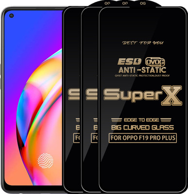 Qyist Edge To Edge Tempered Glass for OPPO F19 PRO PLUS(Pack of 3)