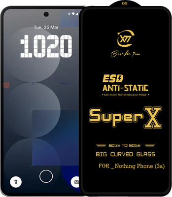 DeepzHub Edge To Edge Tempered Glass for Nothing Phone 3a(Pack of 1)