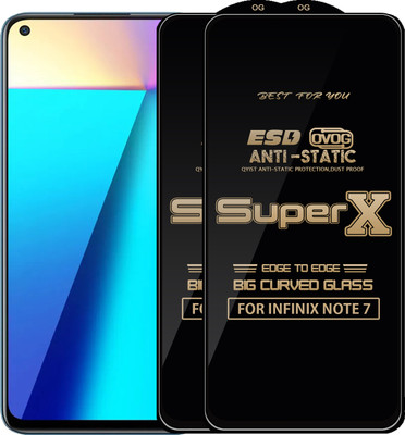 Qyist Edge To Edge Tempered Glass for INFINIX NOTE 7(Pack of 2)