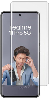 HIE POWER Edge To Edge Tempered Glass for Realme 11 Pro 5G-UV| |Full Glue Curved Tempered Glass | |Bubble Free Installation | |(Pack of 2)