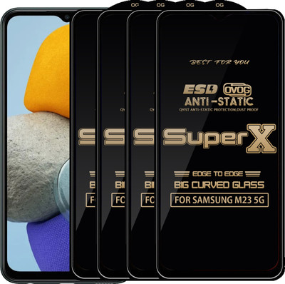 Qyist Edge To Edge Tempered Glass for SAMSUNG M23 5G(Pack of 4)