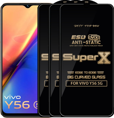 Qyist Edge To Edge Tempered Glass for VIVO Y56 5G(Pack of 3)