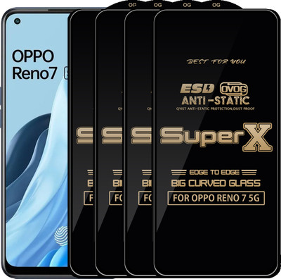 Qyist Edge To Edge Tempered Glass for OPPO RENO 7 5G(Pack of 4)