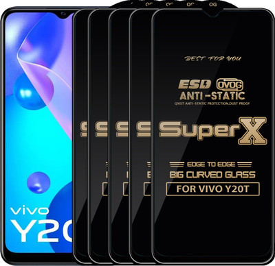 Qyist Edge To Edge Tempered Glass for VIVO Y20T(Pack of 5)