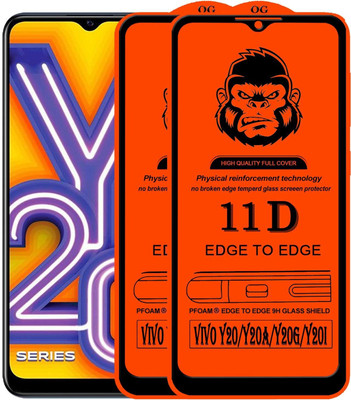 Xester Edge To Edge Tempered Glass for VIVO Y20(Pack of 2)